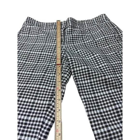 Express Columnist Black & White Houndstooth Womens Pants Size 2R Cotton Blend - Picture 5 of 11
